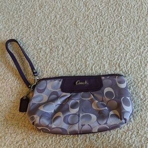 Purple Coach Wristlet